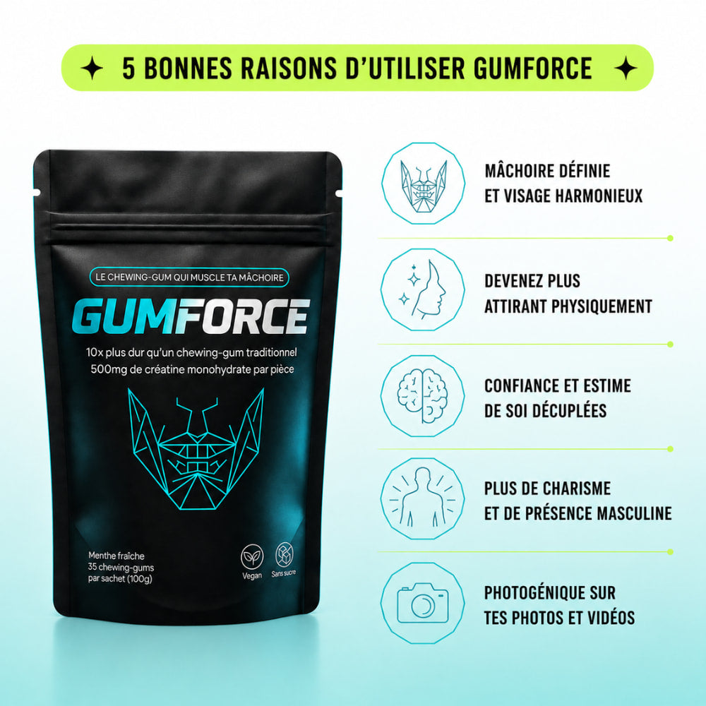 GUMFORCE - Le chewing-gum qui muscle ta mâchoire