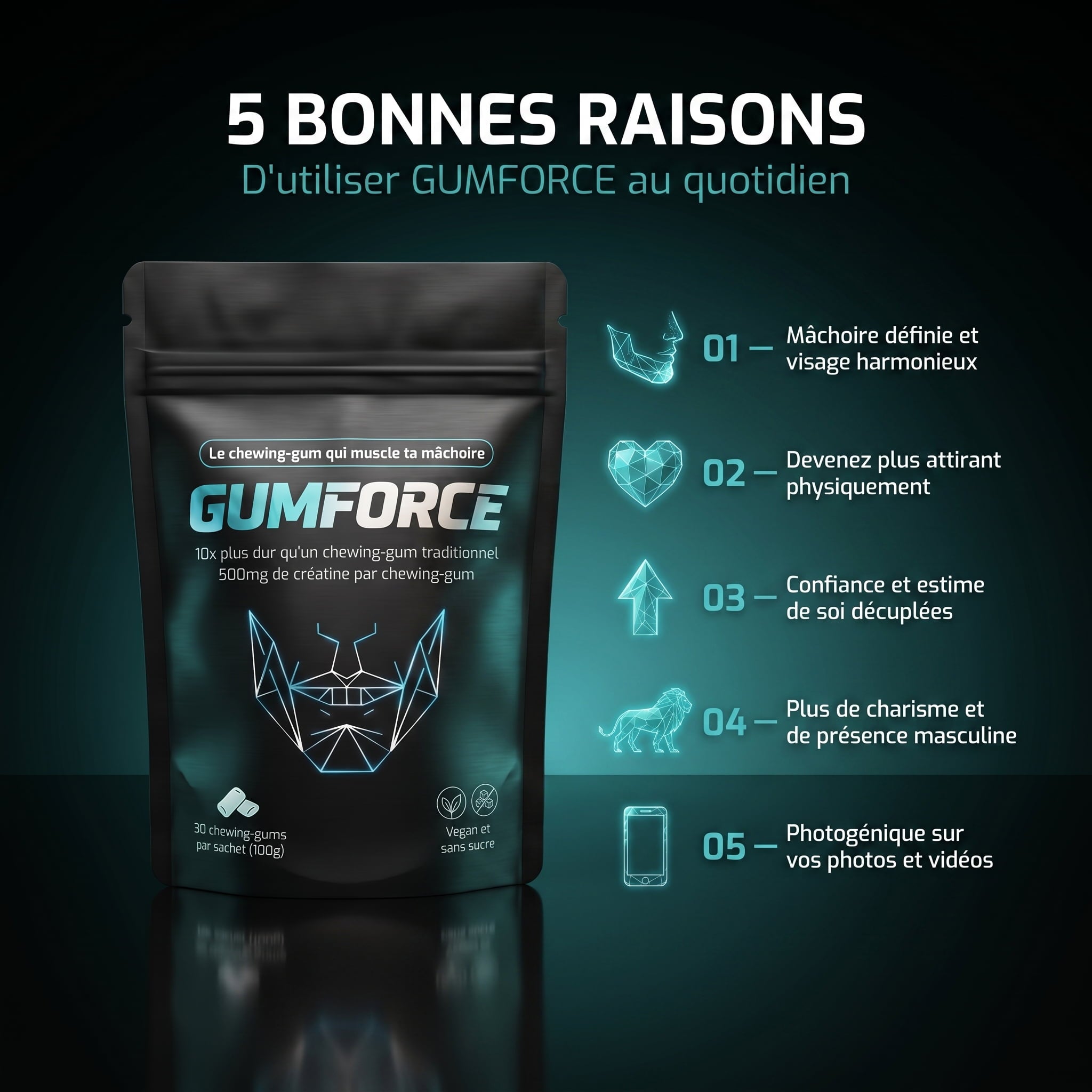 GUMFORCE - Le chewing-gum qui muscle ta mâchoire